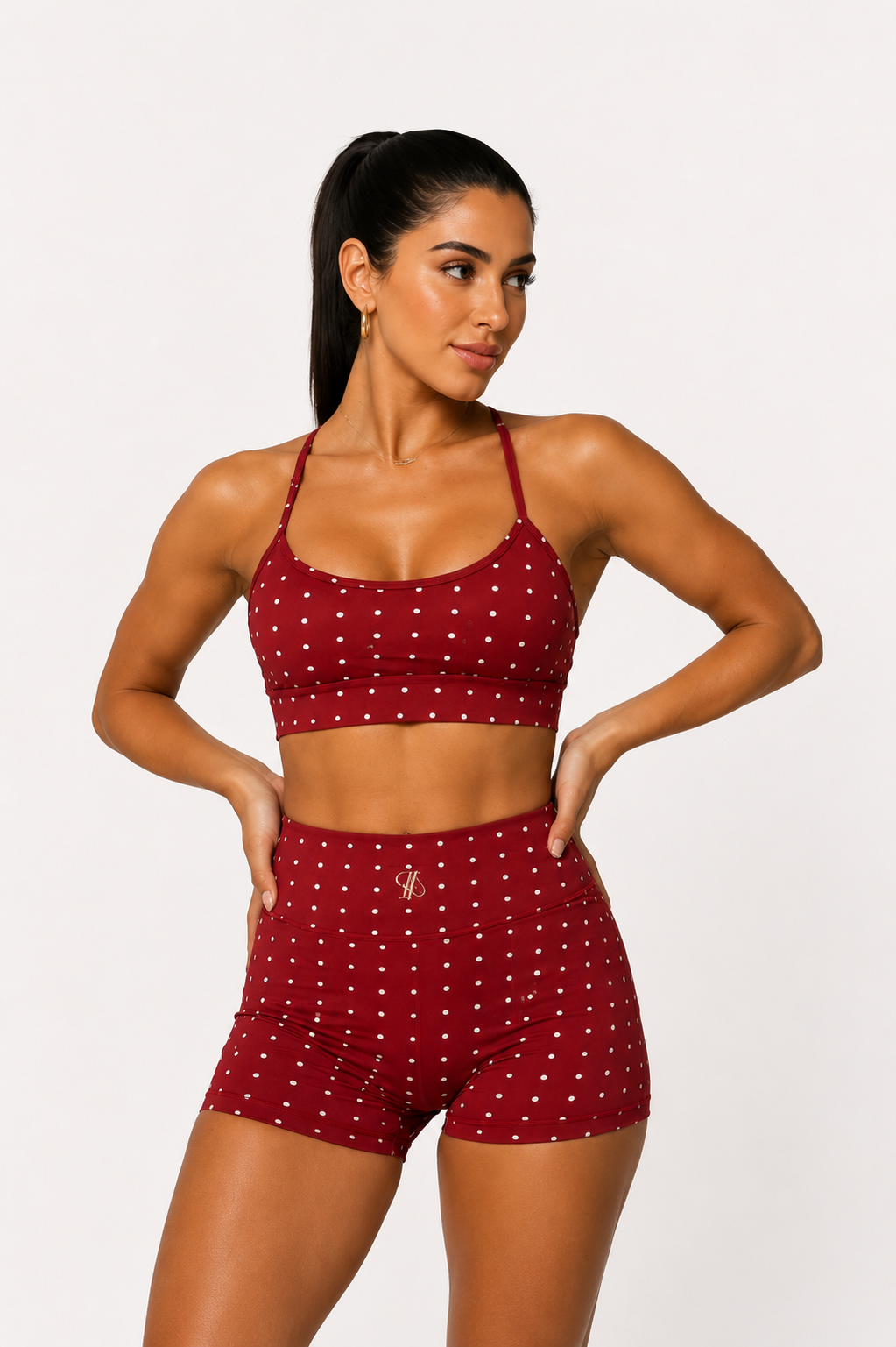 Short sculpt à pois