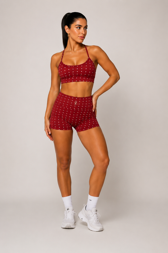 Short sculpt à pois