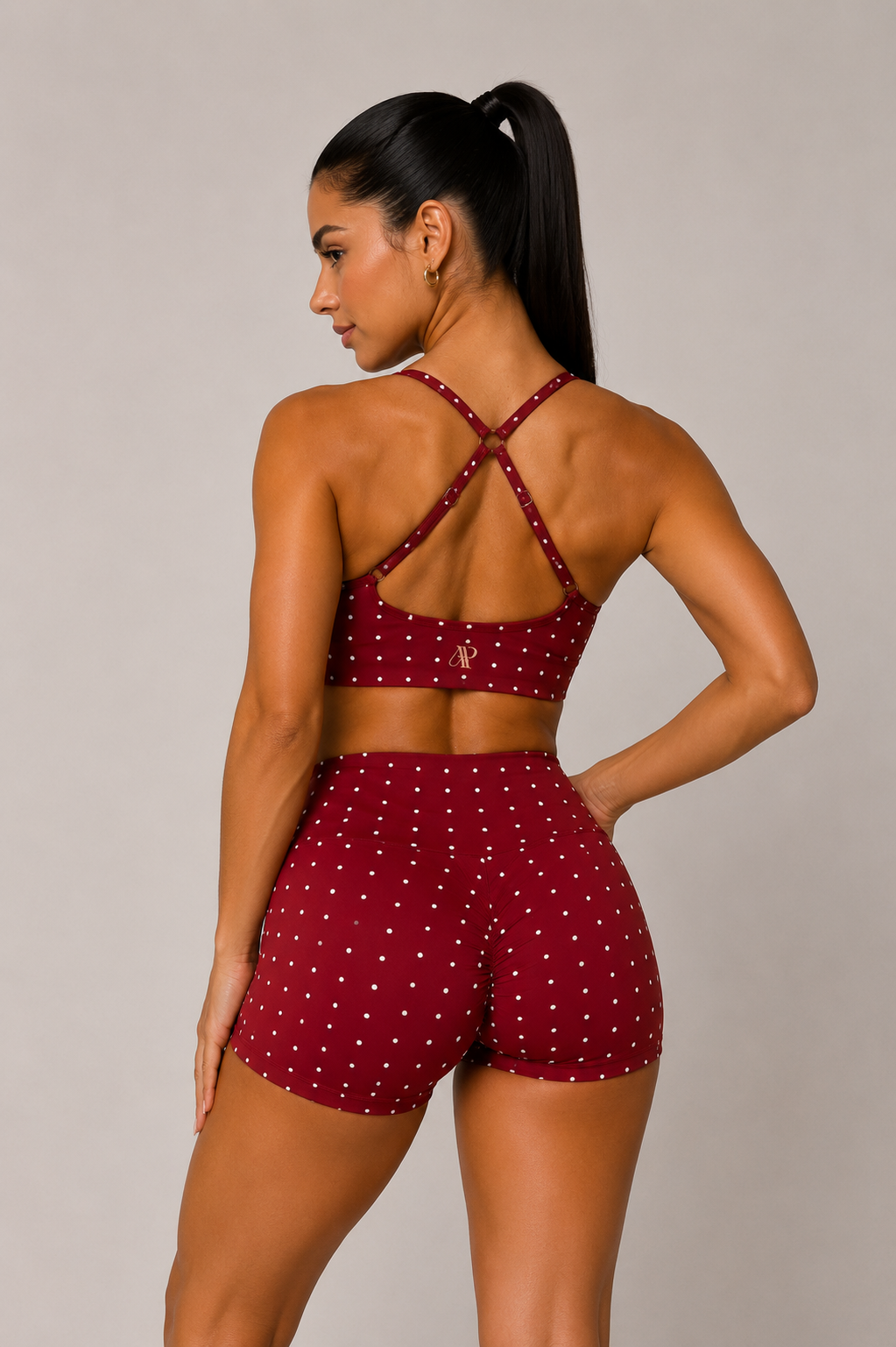 Short sculpt à pois
